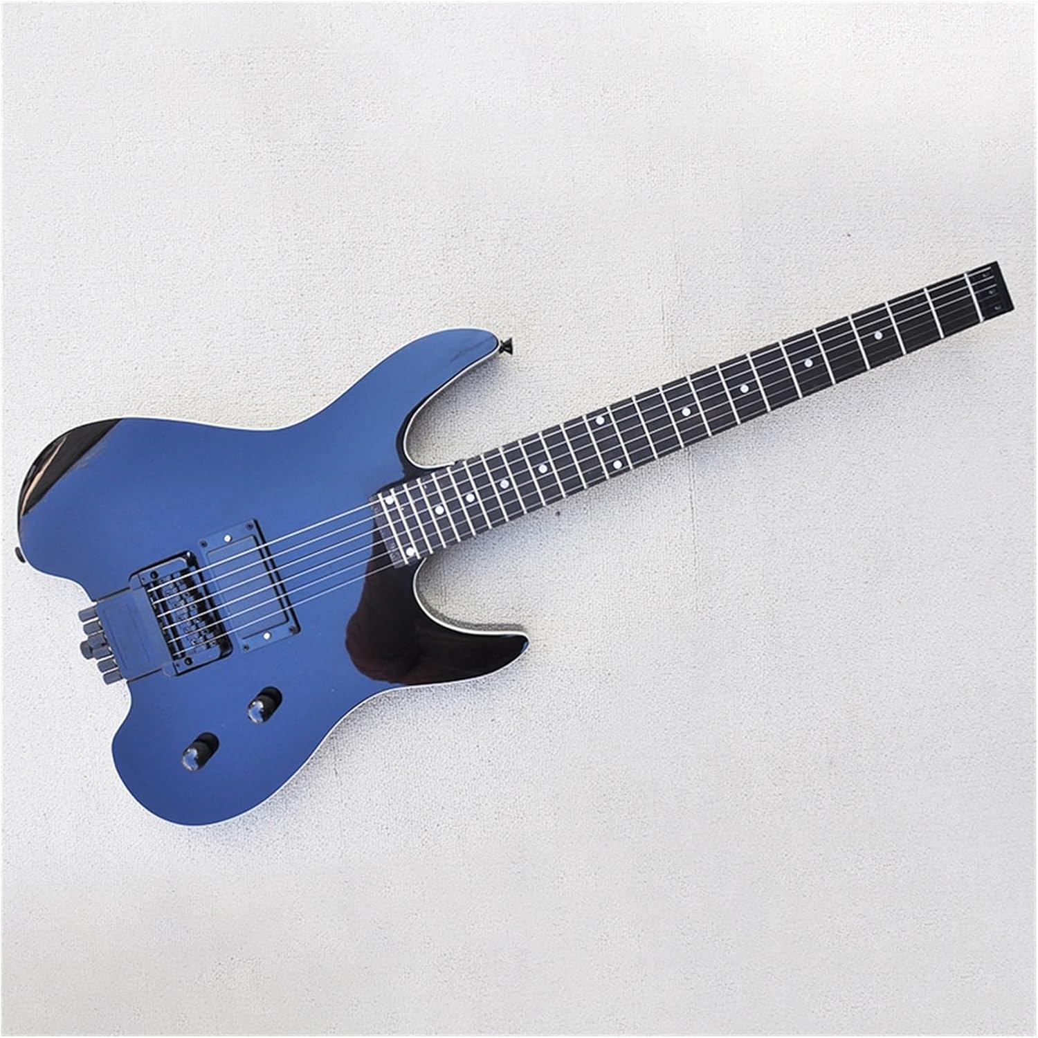 Black High Gloss Headless Electric Guitar with One Pickup Rosewood Fretboard 24 Frets Professional Headless Guitar