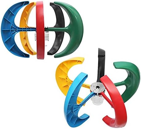 6000W 5 Blades Lantern Wind Turbines Generator AC 12V 24V Motor Kit Vertical Axi for Home Hybrids Streetlight Electromagnetic,24v