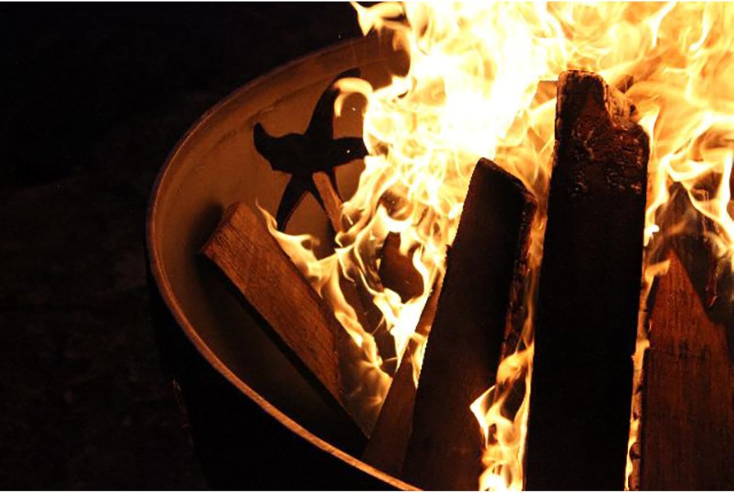 Sea Creatures Match Lit Fire Pit with Stainless Steel Burner - LP