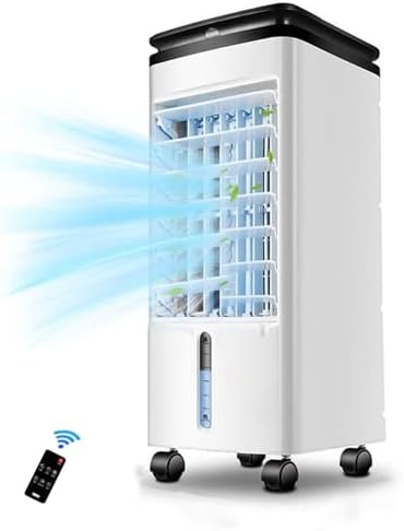 JSDMBD Portable Air Conditioners Portable Evaporative Air Cooler Floor Air Conditioner Cooling Small Electric Fan, Humidification and Purification, Three Speeds, Wide-Angle Swing, Remote Control
