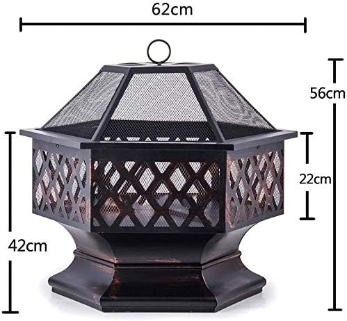 Fire Pits Outdoor Wood Burning Wood Burning Fireplace Fire Pit Bowl with Spark Sn Cover