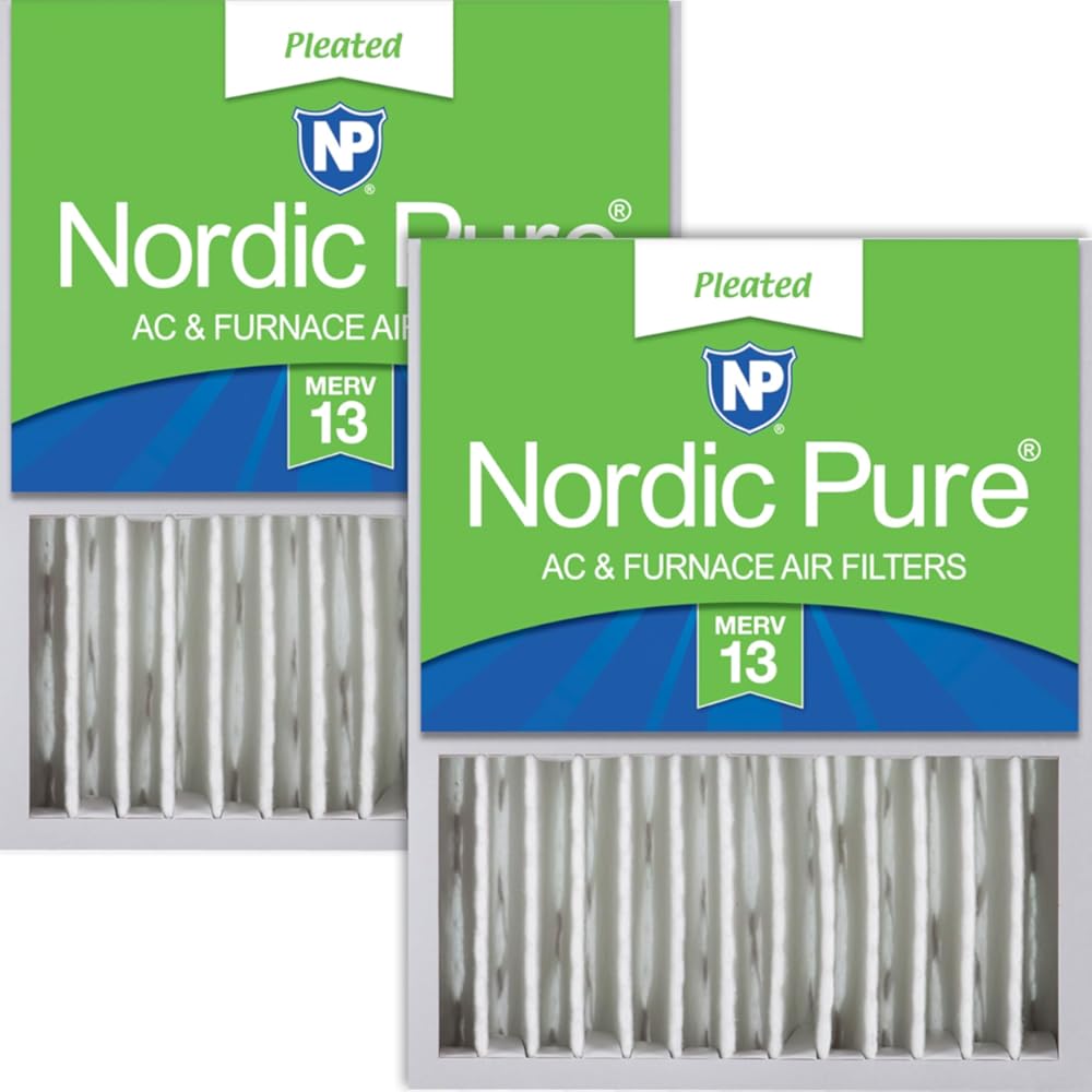 Nordic Pure 16x20x5 (Actual Size: 15 7/8 x 19 5/8 x 4 3/8) Honeywell/Lennox Replacement MERV 13 Air Filter 2 Pack