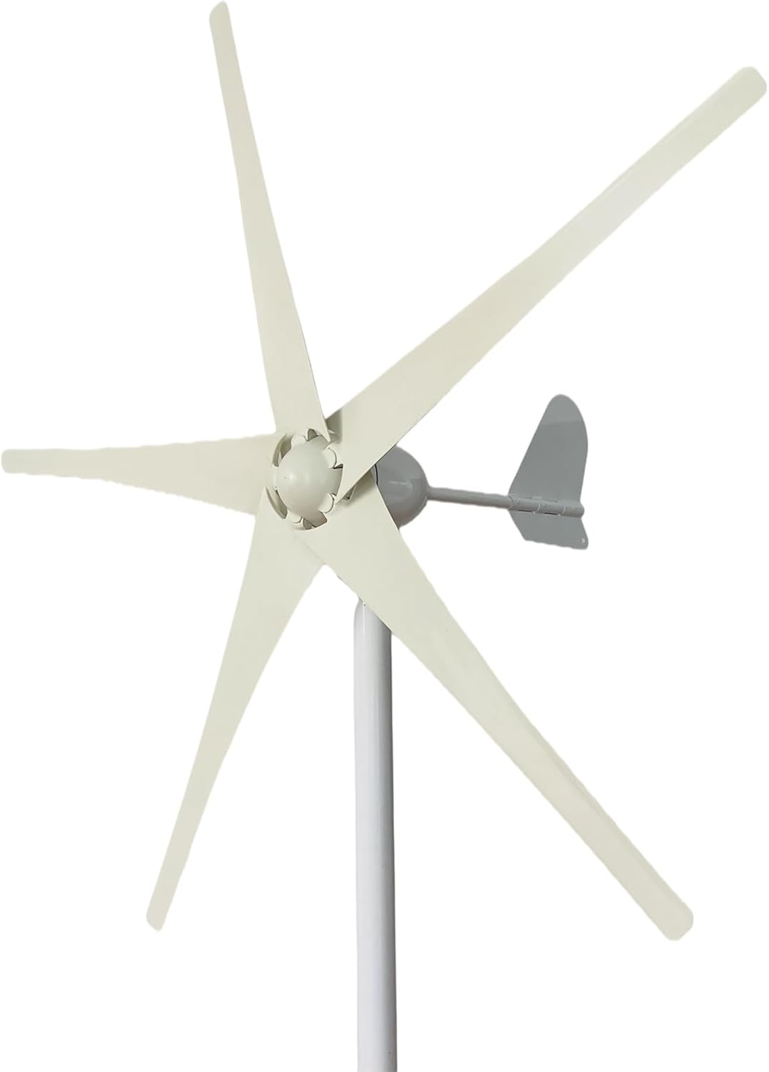 1000W 5 Blades High Strength Fiberglass Wings Vertical Wind Turbine Generator with Controller Permanent Magnet Without Core,220V Magnetic Levitation Wind Turbine (White)