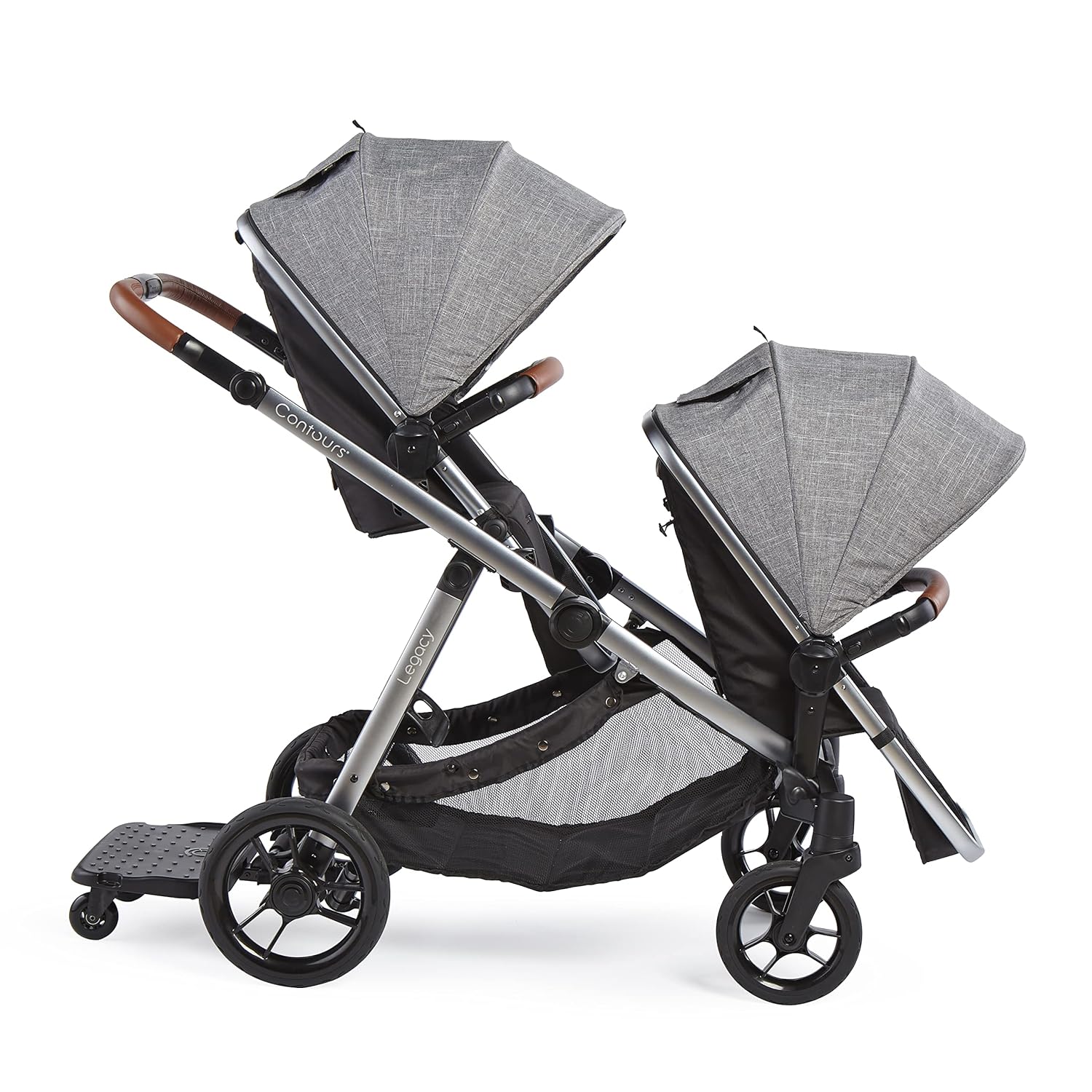 Contours Boogie Board Ride Along Baby Stroller Board, Stand Gilder Rider Accessory for Kids, Works with Select Models Only, Supports Children up to 48lbs, Black