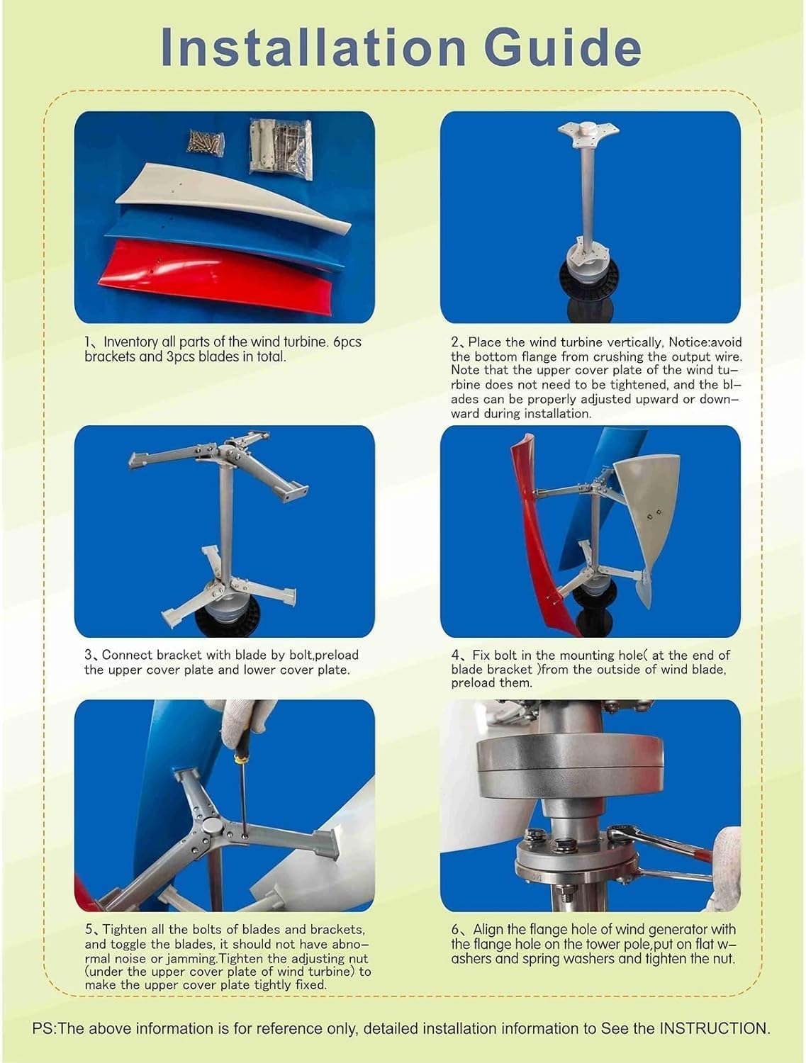 CHRISK 5Kw Wind Turbine Kit Household Generator 12V24v48v Vertical Axis Permanent Magnetic Levitation Generator with MPPT Controller