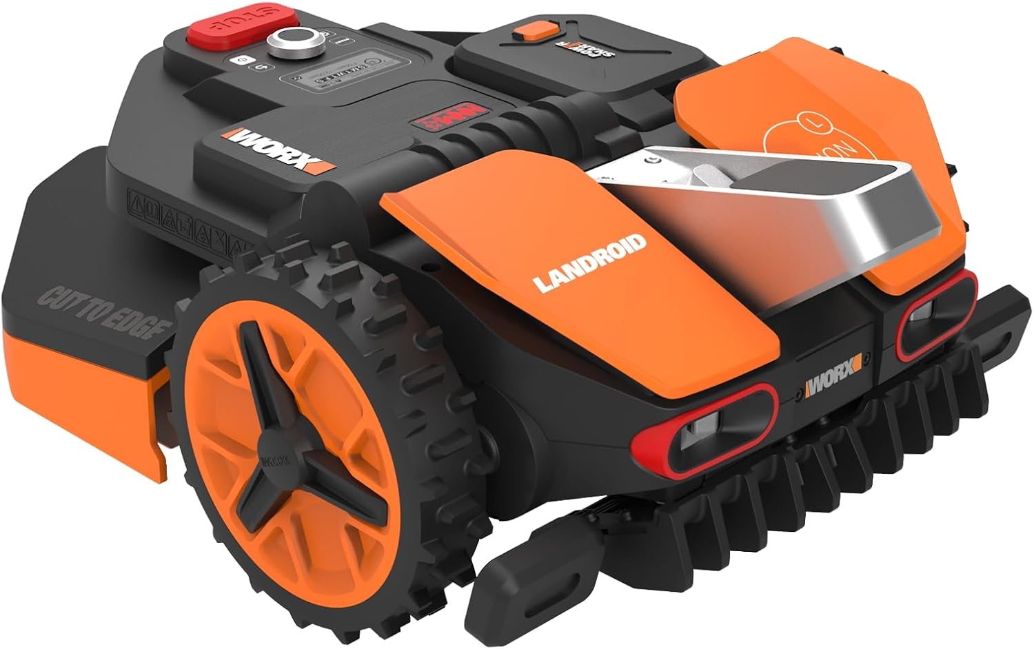 WORX Landroid Vision Robotic Lawn Mower, Wire Free Robot Mower with Active Obstacle Avoidance, WiFi & Bluetooth Connection, APP Control, 1/4 Acre, WR210