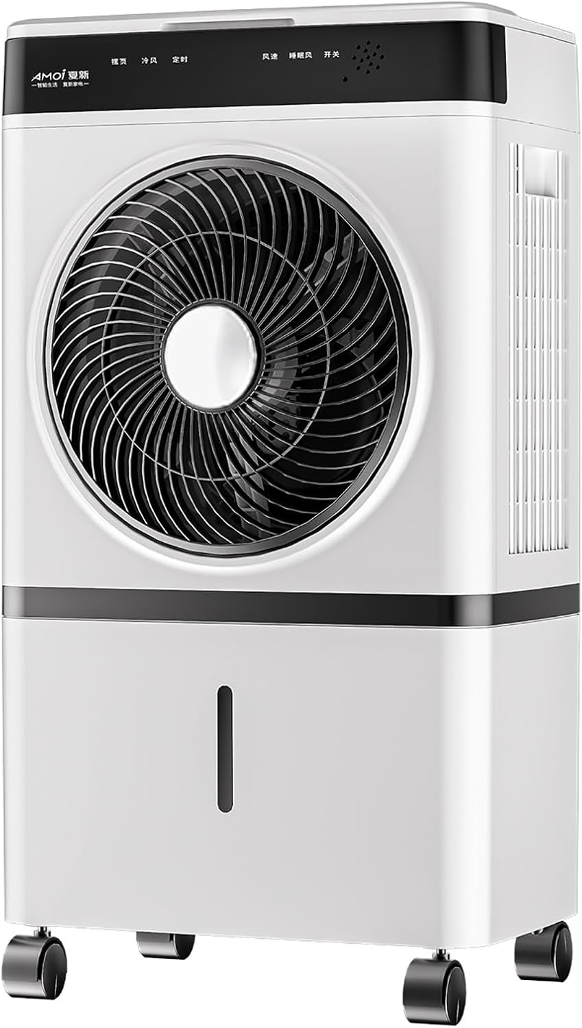 Evaporative Air Cooler/Portable Air Conditioners, Swamp Cooler for Bedroom Home Office; Oscillation Cooling Fan with 3 Speeds, 12H Timer, Remote Control(65cm(25.59in))