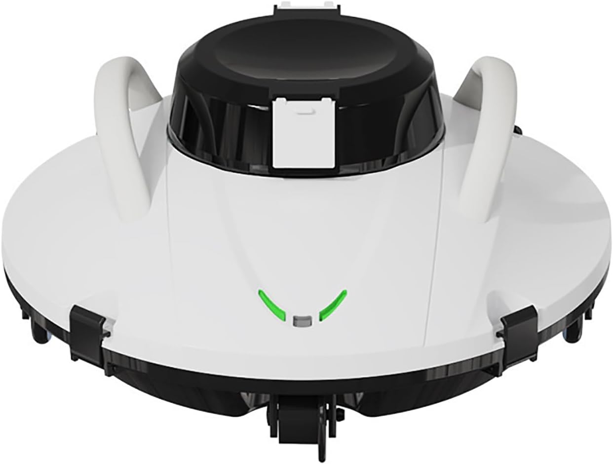 Pool Vacuum for Above Ground Pool, Pool Surface Skimmer Cleaner, Automatic Robotic Pool Vacuum Cleaner for in Ground Pool Up to 1000 Sq. Ft(White)