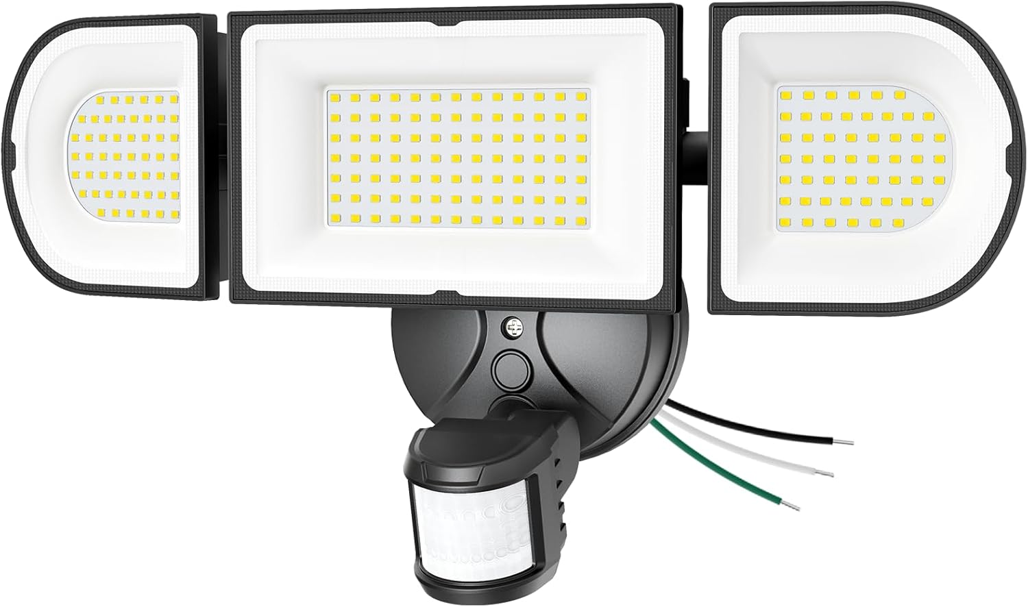 Olafus 180W Motion Sensor Outdoor Lights, 18000lm Dusk to Dawn LED Flood Lights Outdoor Wired, 6500K Daylight Motion Lights for Outside, IP65 Waterproof Exterior Security Light, Black