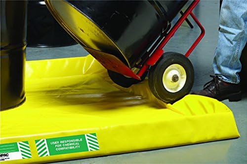 Enpac 1 Drum SpillPal Spill Pad with Grate, Yellow, Foam Sidewalls, Low Profile, Tough, Durable, Two-Way Air Relief, Foldable