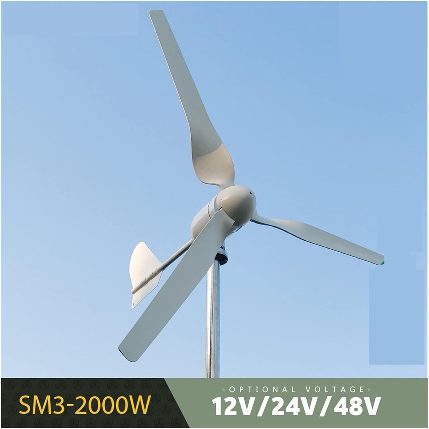 Wind Power Turbine Generator Horizontal Wind Generator 2000W Turbine MPPT Controller 12v 24V 48V Low Noise Medium Windmill Household Small (Color : MPPT Controlle, Size : 24V), 1005004954025450