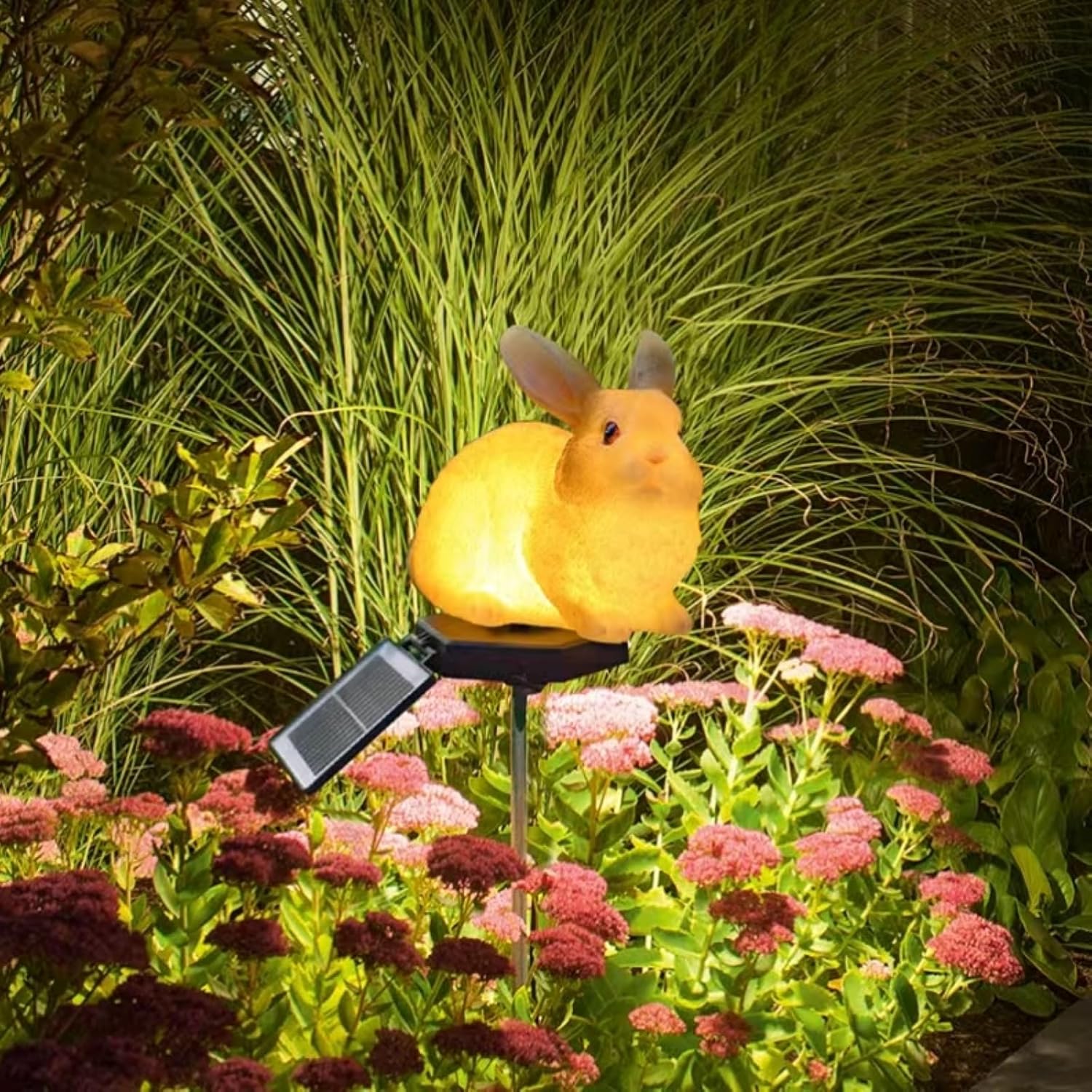 Rabbit Solar Garden Statues, Home Garden Decor, Bunny Outdoor Lights Solar Powered, Outdoor Garden Lights, Yard Decorations, Patio, Balcony & Lawn Ornaments, Garden Art Gifts, Sculptures, Figurine