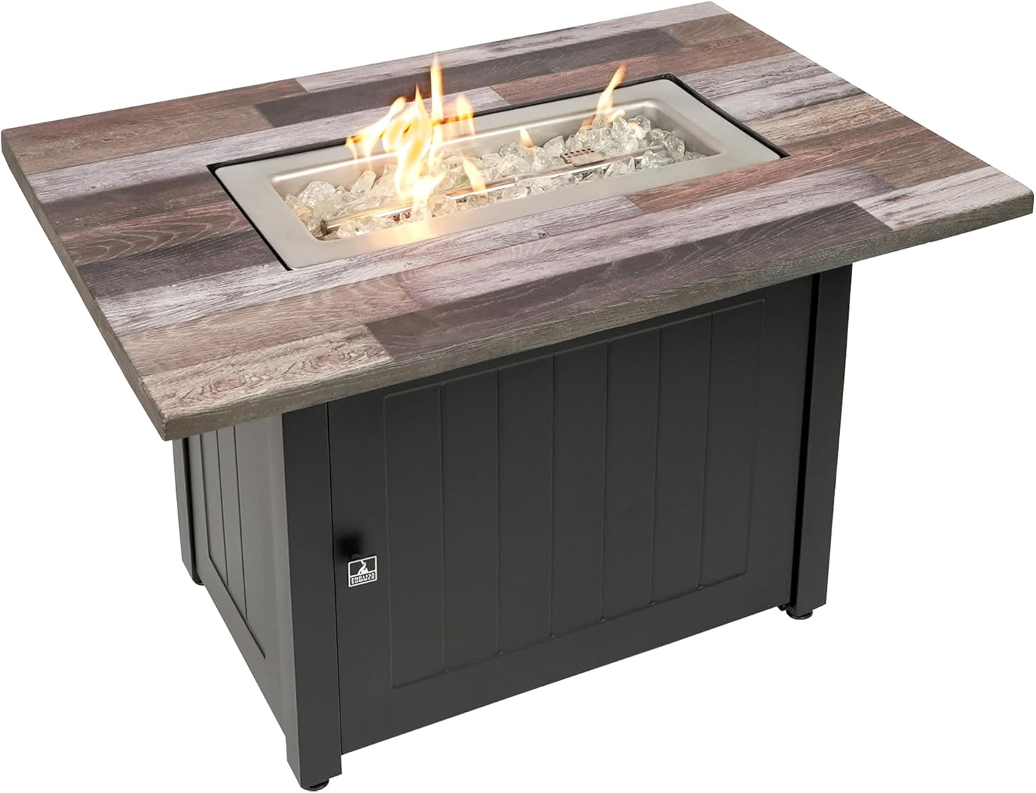 Endless Summer Rectangular Wood-Look Propane Gas Fire Pit