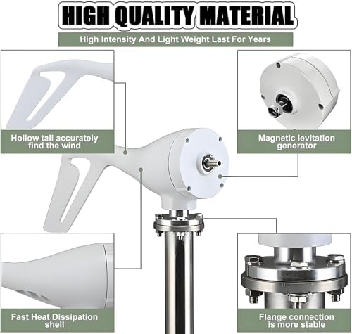 20000W Vertical Axis Wind Turbine Generator Kit, 12V/24V/48V, 8 Blades, Efficient Outdoor Power System for Home, RV, Marine - Eco-Friendly Windmill Solution