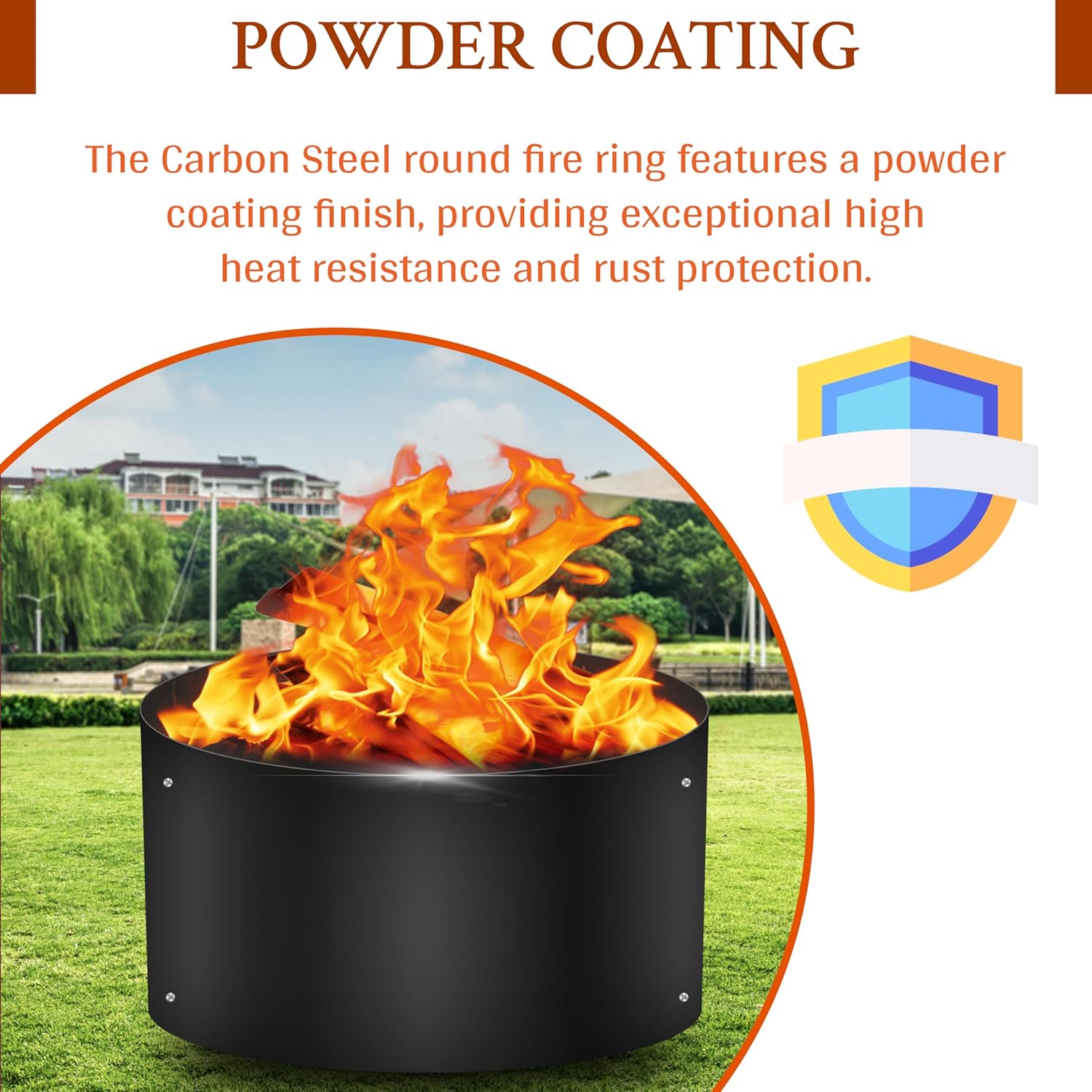 Simond Store Portable Fire Pit Ring Liner - 38