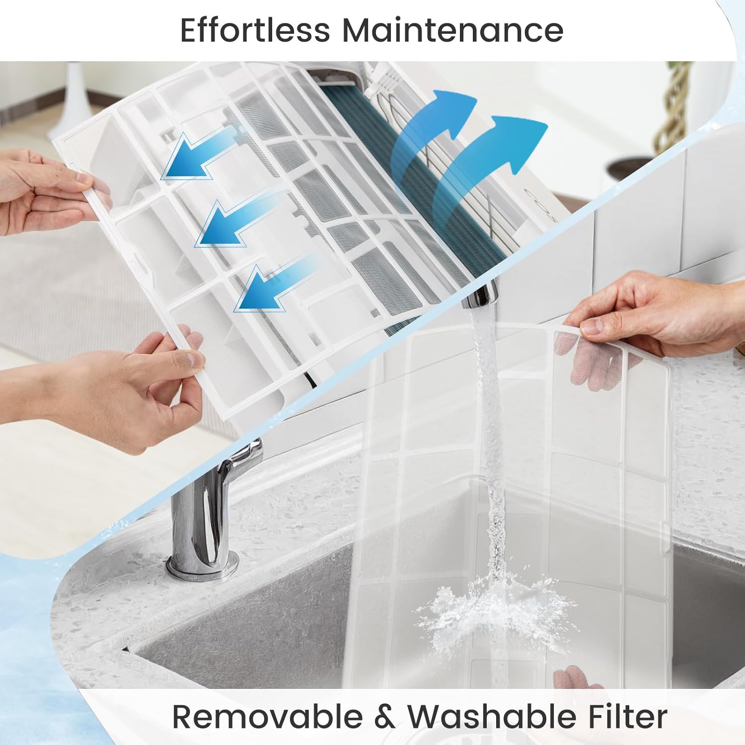 ARLIME Mini Split AC, 2 Zone 30000 BTU Wifi Enabled Air Conditioner & Heater, 23 SEER2, Energy Star, R32 Refrigerant, Inverter Wall AC Unit with Installation Kit, 208-230V (Dual Zone 7K+ 9K)