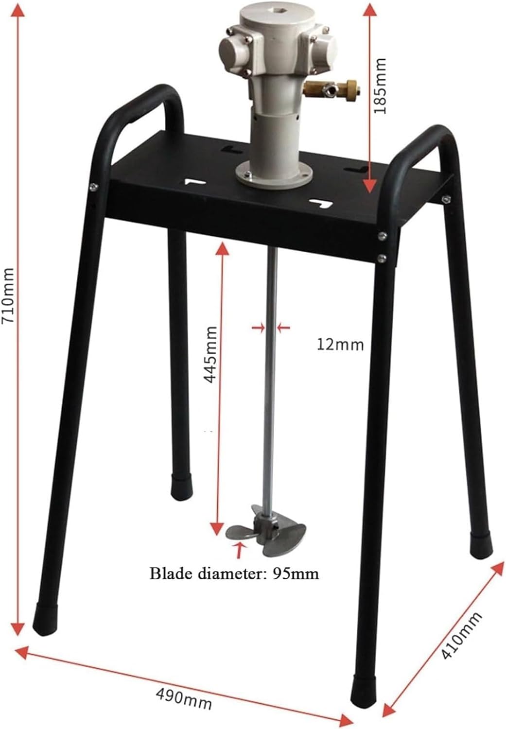 5 Gallon 1/8HP Air Agitator Blender Stirrer,Lifting Platform Paint Coating Mixer,Paint Stirring Machine,Folding Propeller,for Paints,Coatings,Glues,Inks