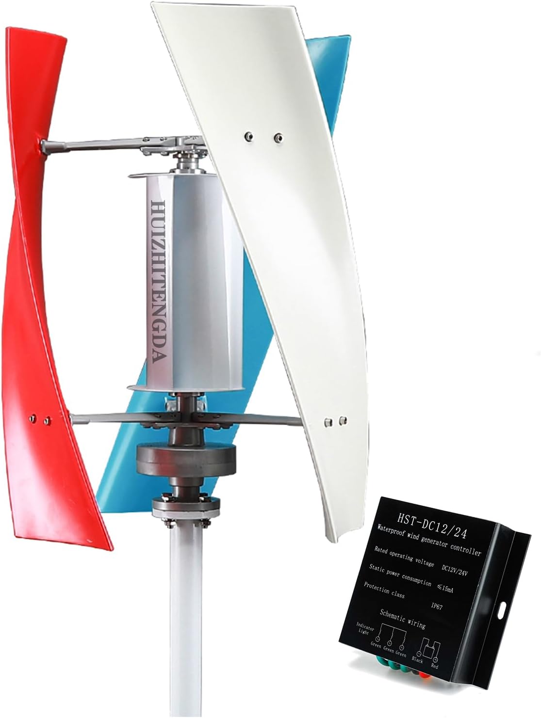 1500W-3000W Vertical Axis Wind Turbine, 12V -220V Alternative Energy Generator for Windmill Home Farm Wind Generator