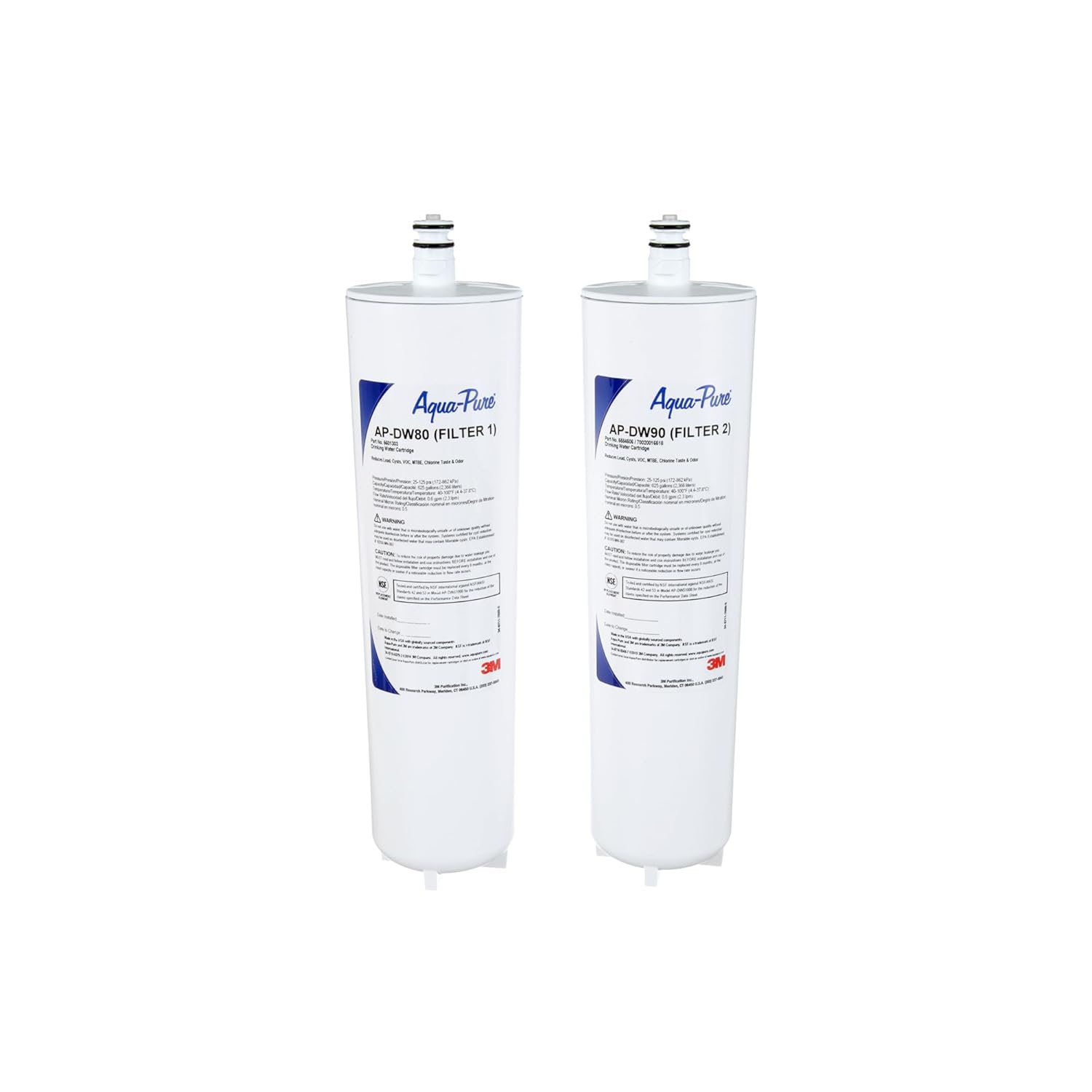 3M Aqua-Pure DW8090 Under Sink Replacement Water Filters AP-DW80/90 for Aqua-Pure AP-DWS1000