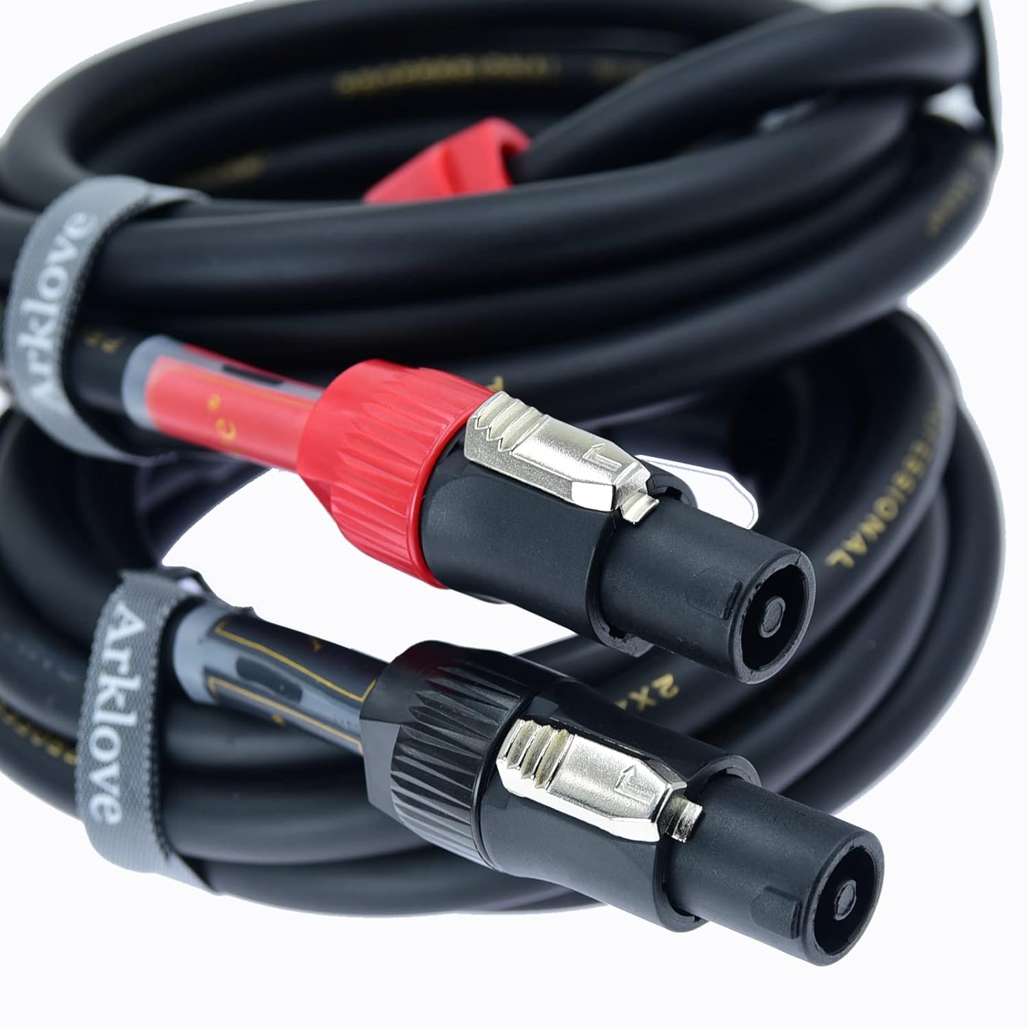 Speak on 2Pack Pro Speakon to Speakon Male Speaker Gauge Wire Lock Cable Pair 12AWG Professional Audio Cabl Cord with Port Connector for para bocina de dj Stage Power Amplifier 2 Conductor 30ft feet