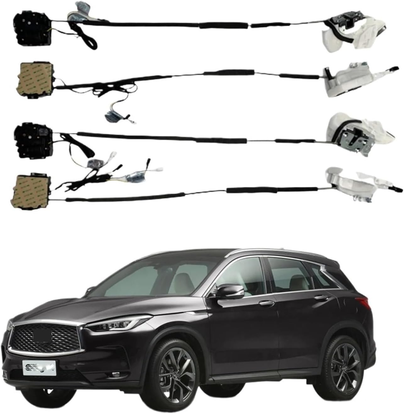 Car Soft Close Door Compatible for Infiniti QX50 2013-2022 Electric Suction Automobile Refitted Automatic Locks Accessories