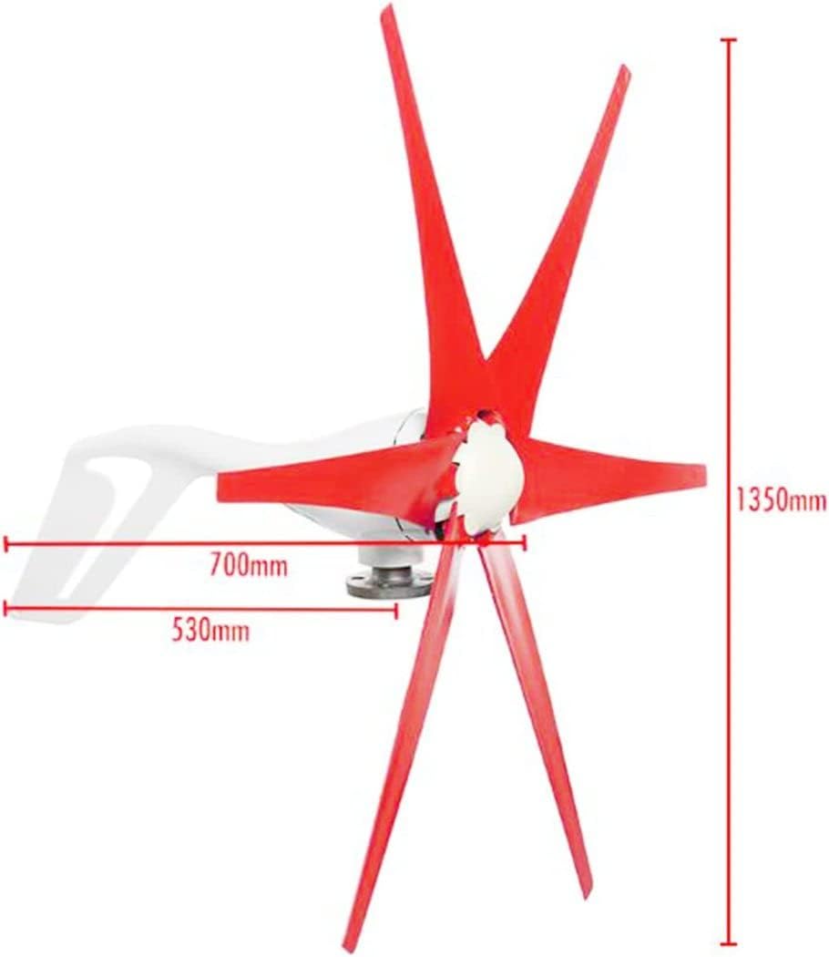 LiuSj JUnSt 10000W 12V 24V 48V Vertical Horizontal Wind Turbine Generator,6 Blades with MPPT Controller Home Wind Turbine Generator
