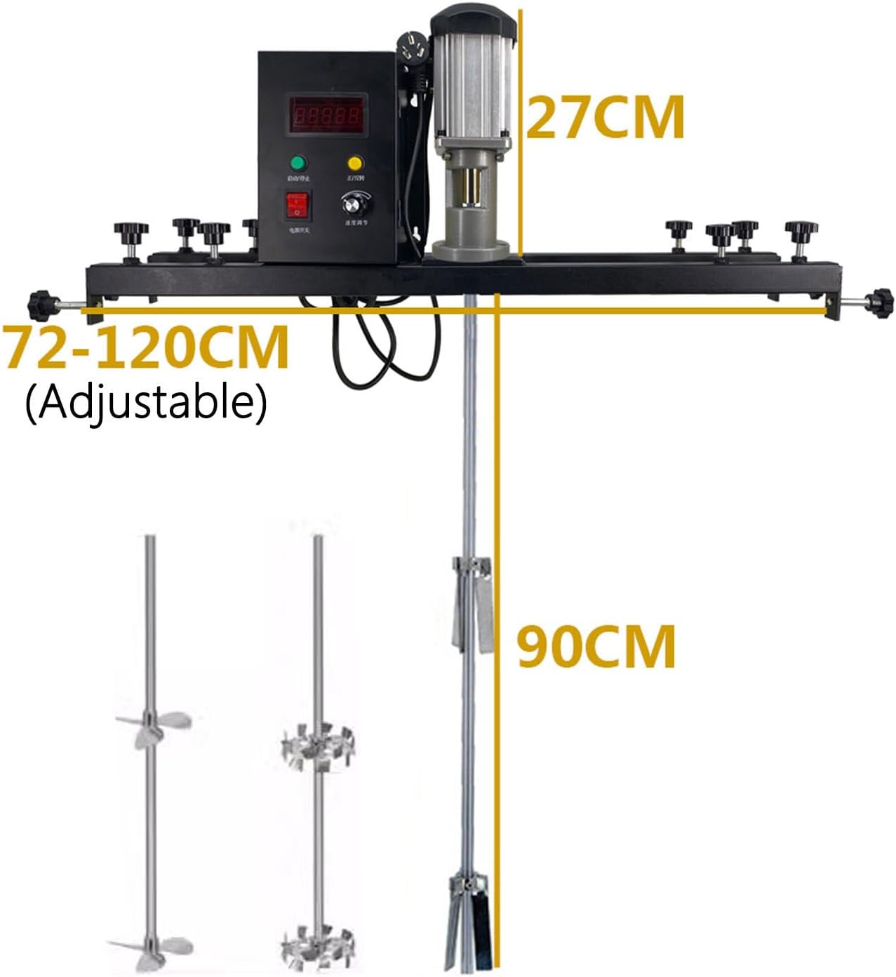 980W Paint Stirring Machine,Cement Agitator,0-3000 RPM Barrel Drum Stirrer,for Crystal Dissolving, Laundry Detergent,A,B