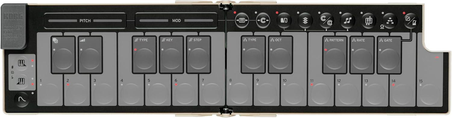 Korg nanoKEY Fold | Foldable MIDI Keyboard - Sandy Beige