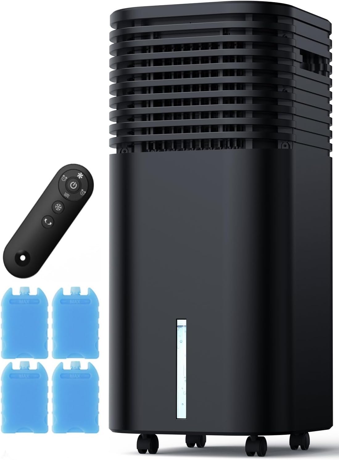 FANCOLE Windowless Portable Air Conditioners with 4Modes & 3Speeds, 15H Timer for Smart Auto-off, 2Gal Tank for 20H Cooling, Evaporative Air Cooler 17 FT Remote, 120° Swing Swamp Cooler No Hose Needed