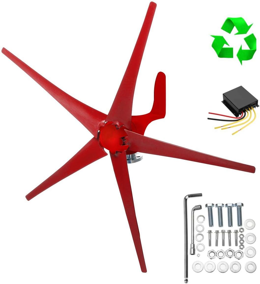 3600W 12V/24V/48V 5 Blade Wind Turbines Generator Efficient Wind Turbines Horizontal Home Power Windmill Energy Turbines Charge,24v