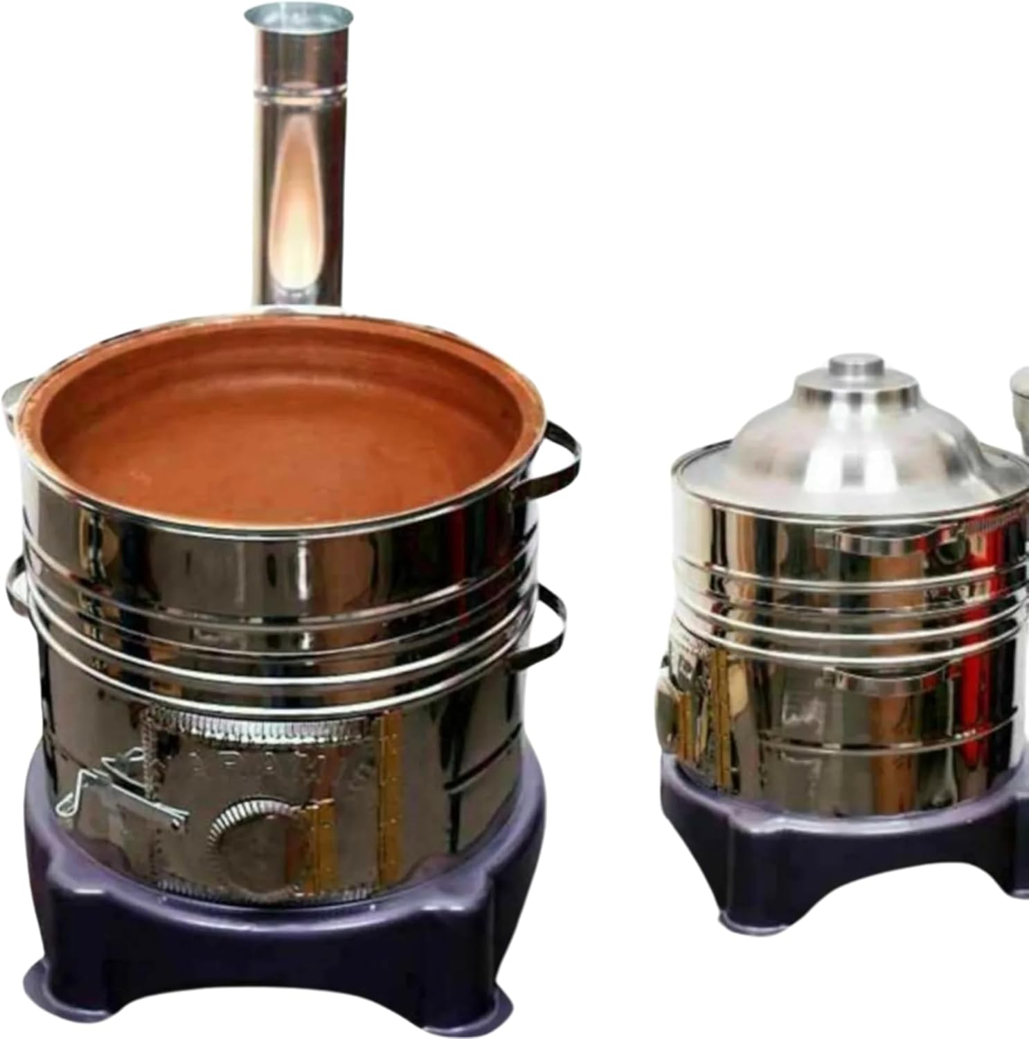 Multipurpose Clay Grill and Stove with Accessories, 15 in (38 cm), 16 in (40 cm)