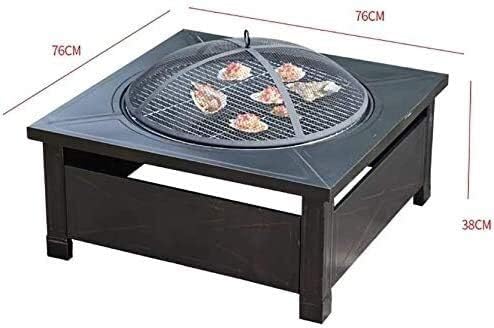 Outdoor Fire Pit Outdoor Fire Large Bonfire Wood Burning Patio Coal Grill Firepit for Outside Grill Charcoal Smokeless Grill with Spark Screen