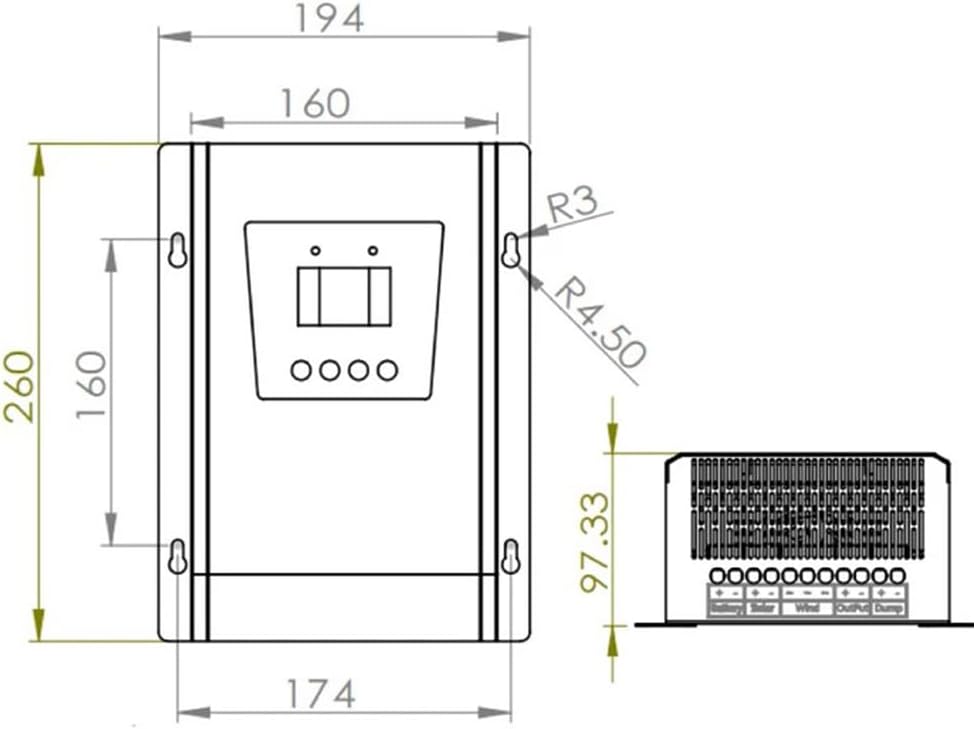 48V,HYZHANHONG 9000W MPPT Wind Solar Hybrid Charge Controller with Dump Load 12/24/48V for 6000W Wind Turbine 3000W Solar Panel ,12V