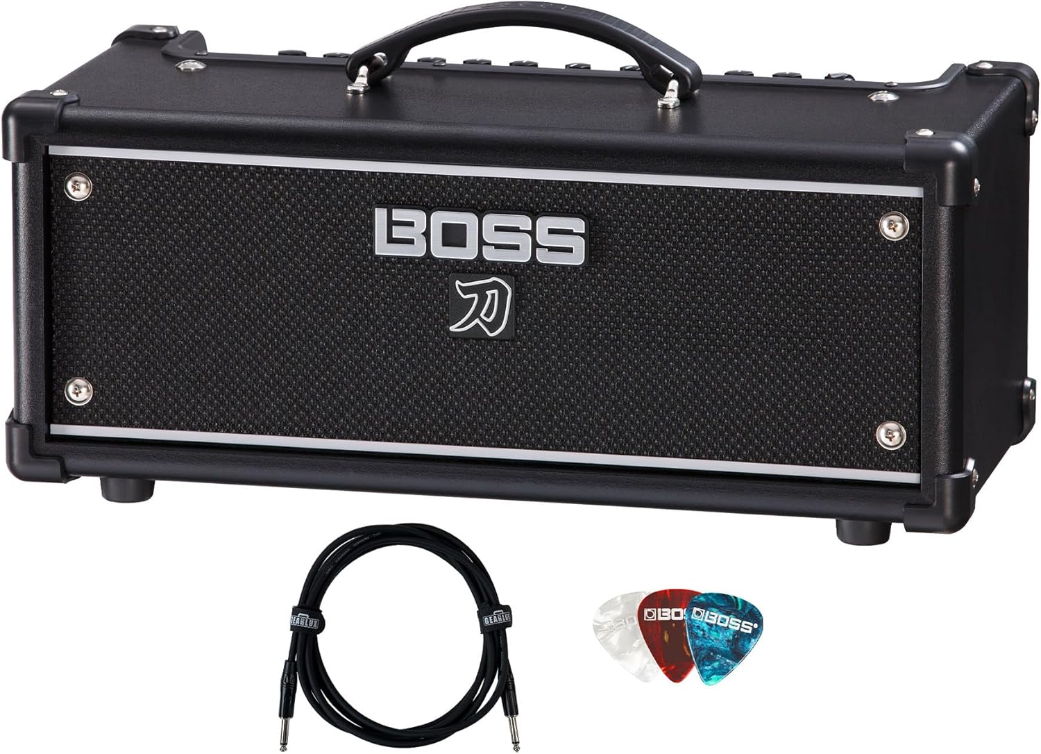 Boss Katana Gen 3 Head 100-Watt Guitar Amplifier Head Bundle with Gearlux Instrument Cable and Picks