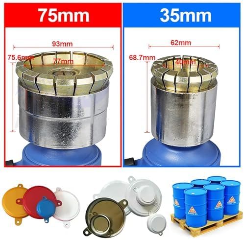 Pneumatic Drum Crimper Sealer for 200L Barrels,55 Gallon Manual Oil Drum Sealing Tool w/Pressure Cap (75MM)