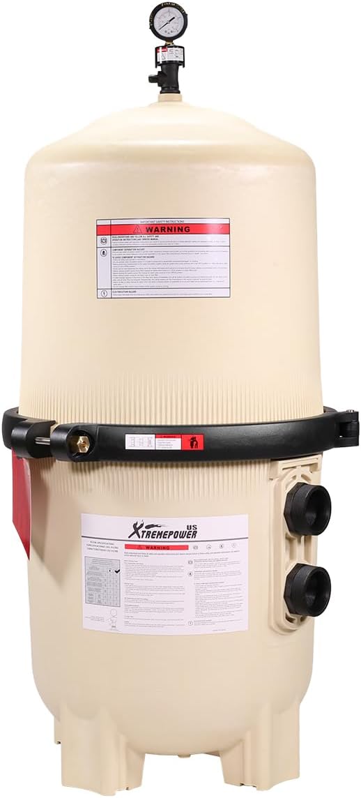 XtremepowerUS DE Grid Pool Filter 120 GPM Diatomaceous Earth for In-Ground Swimming Pools, 62 Square Feet, Compatible for 263064, 261055