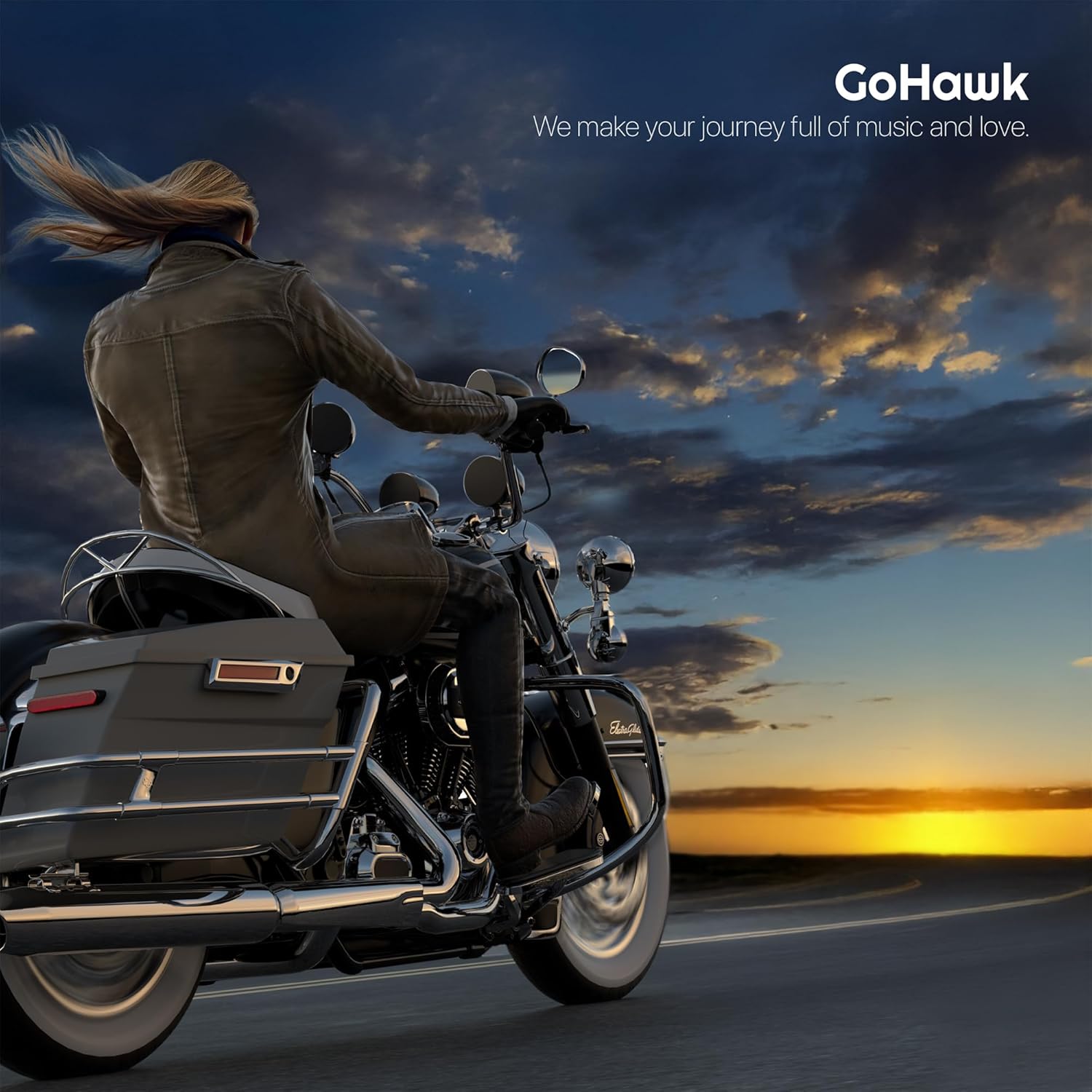 GoHawk Motorcycle Bluetooth Speakers | 4-Speaker Waterproof 4.1-Channel Amplifier Audio System w/ 4.25