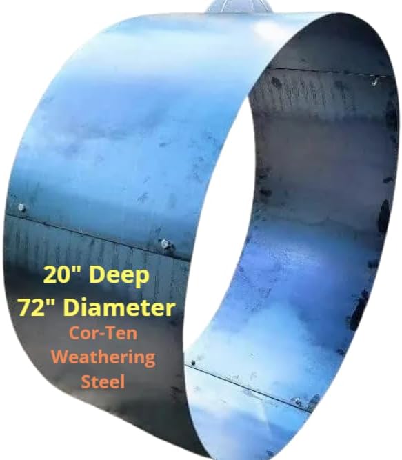 Fire Pit Ring Liner for Campfire, 72 Inch Diameter x 20 Inch Deep Made Corten Steel