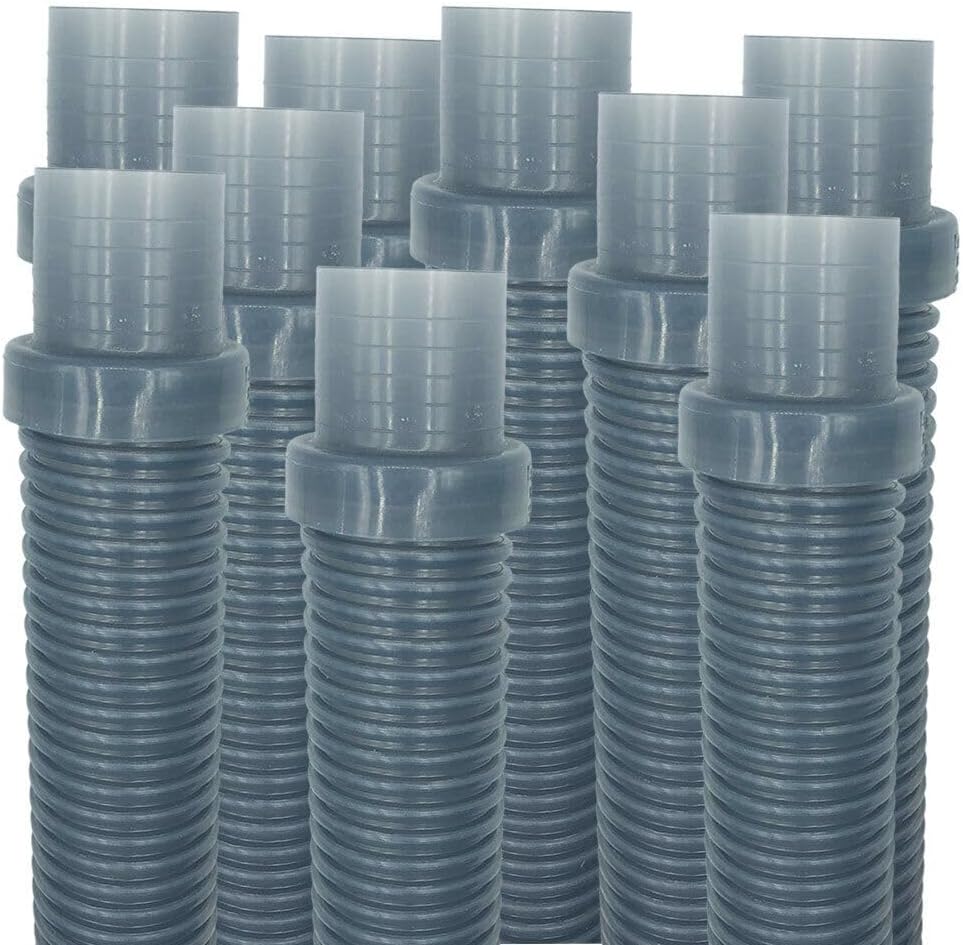 Replacement for Puri Tech Pool Vac Ultra AquaBug Hose Translucent Blue 1.5 inch x 4 feet 9 pack