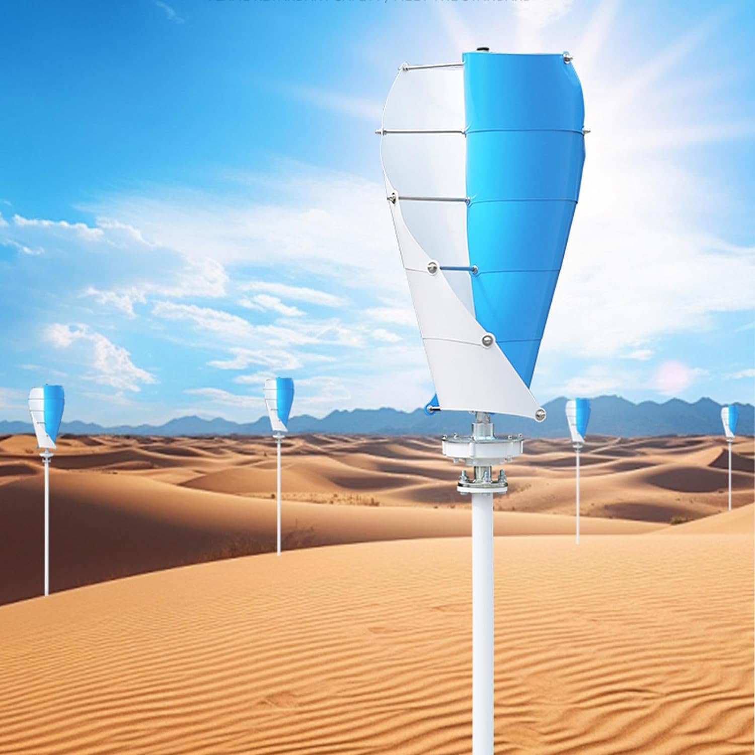 CHRISK 8000W Wind Turbine Generator, Windmill Generator Wind Turbine Businesses 10 Blade Wind Controller Turbine Generator Kit for Boats