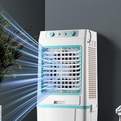 Portable Air Conditioners, Evaporative Air Cooler with 3 Speeds, Fast Cooling Windowless Portable Evaporative Coolers for Home Use(Blue)