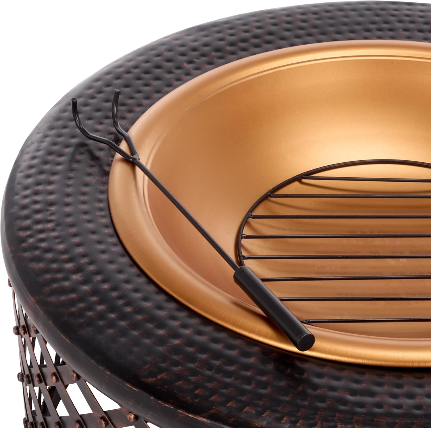 Safavieh Outdoor Collection Jamaica, Copper and Black Fire Pit,