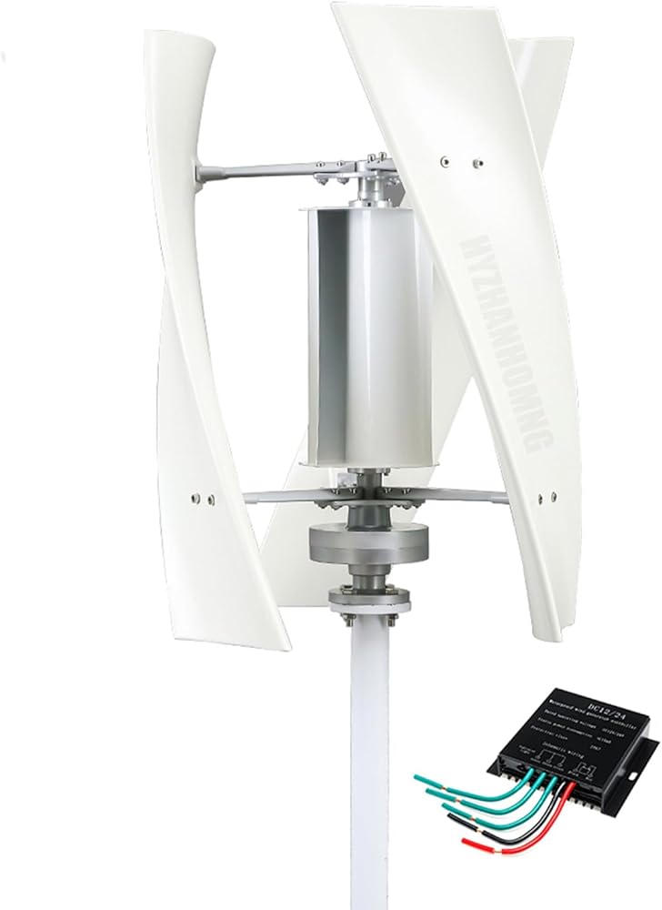 9000W High-Power Home Wind Power Turbine Generator W/Controller 12V 24V 48V Low Speed No Noise 3 Blades Wind Turbine for Home, Boats, Street Lighting