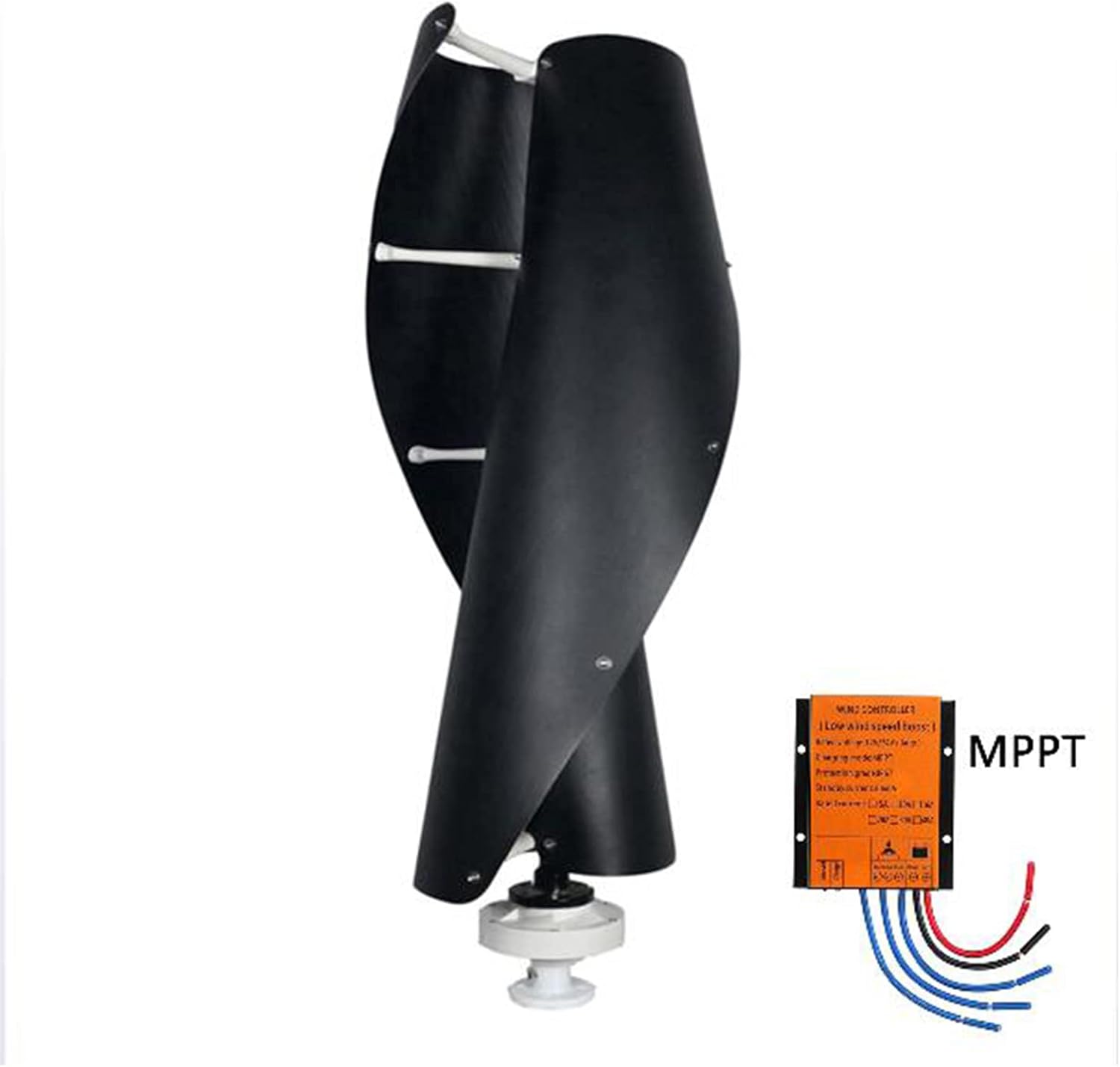 Wind Generator Turbine 5000W 2 Blades with 24V High Power Wind Turbine Vertical Axis Auto Windward Lantern Wind Generator Kit for Home, Monitoring, Street Lighting