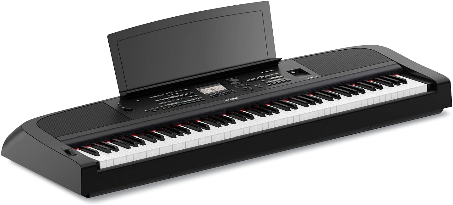 Yamaha DGX670B 88-Key Weighted Digital Piano, Black (Furniture Stand Sold Separately) & FC5 Compact Sustain Pedal for Portable Keyboards, black