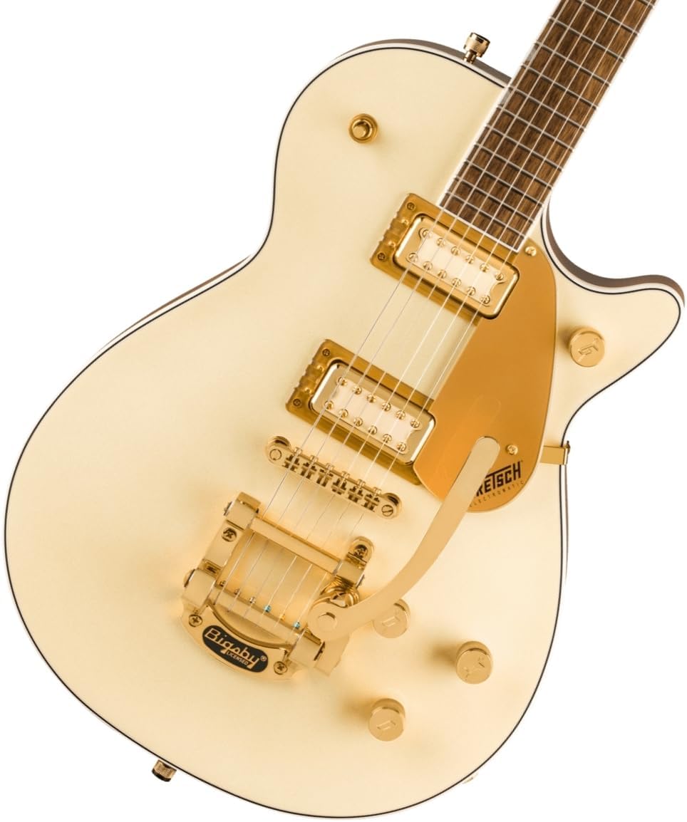 Gretsch Electromatic Pristine LTD Jet Single-Cut 6-String Right-Handed Electric Guitar with Bigsby Tailpiece (White Gold)