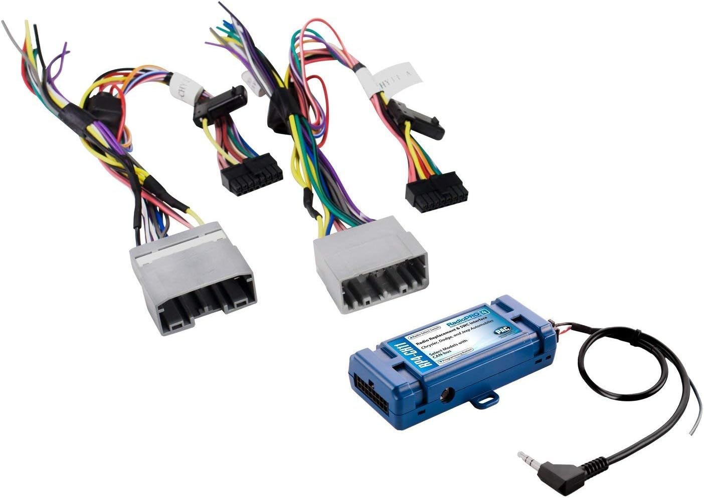 PAC RP4-CH11 RadioPRO4 Interface for Chrysler, Dodge, Jeep, RAM Vehicles with All-in-One Radio Replacement and Steering Wheel Interface, Pre-Loaded with Amplifier Retention, Seat Controls