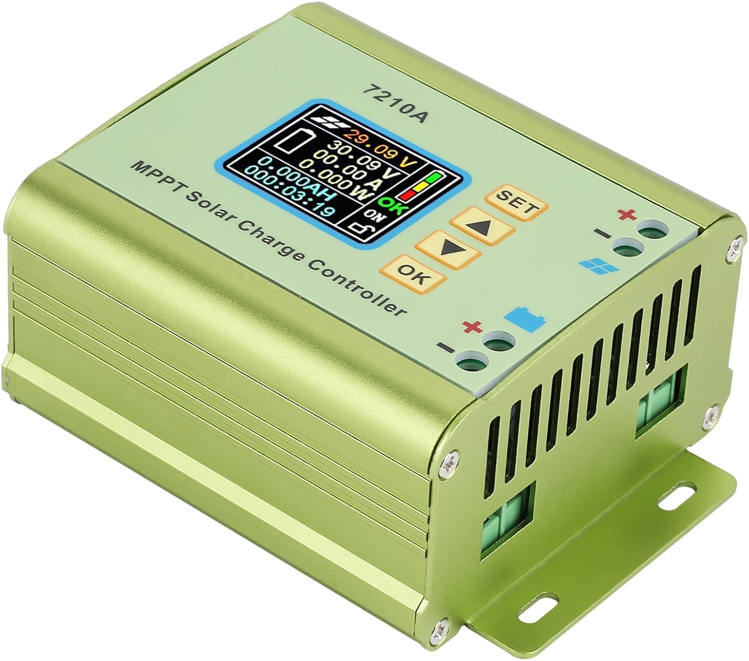 MPPT Solar Charge Controller for Lithium Batteries with LCD Display, Efficient Aluminum Alloy Housing, High Efficiency in Solar Power Systems