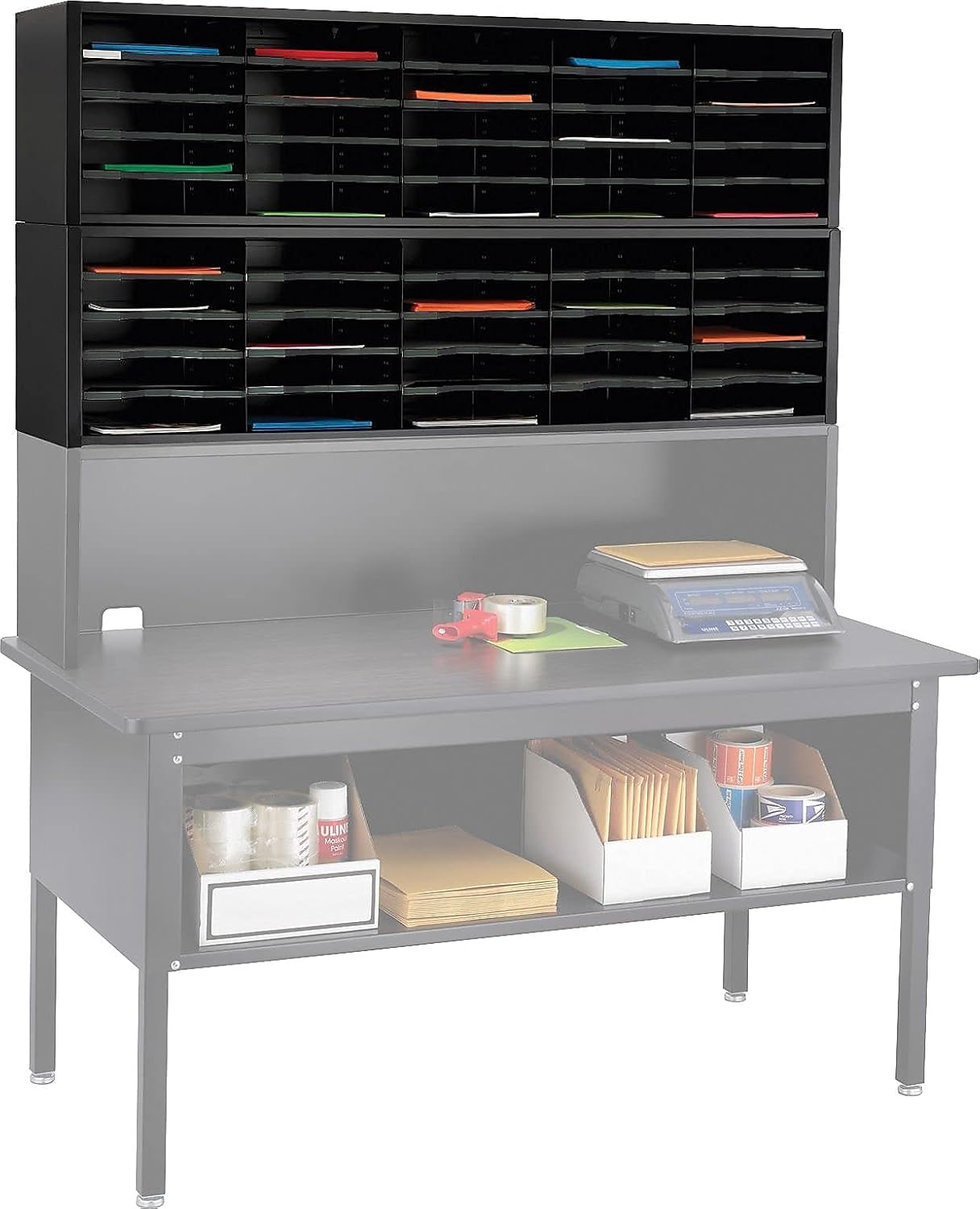 Safco Products 7751BL E-Z Sort Mail Station Sorter Module, Black