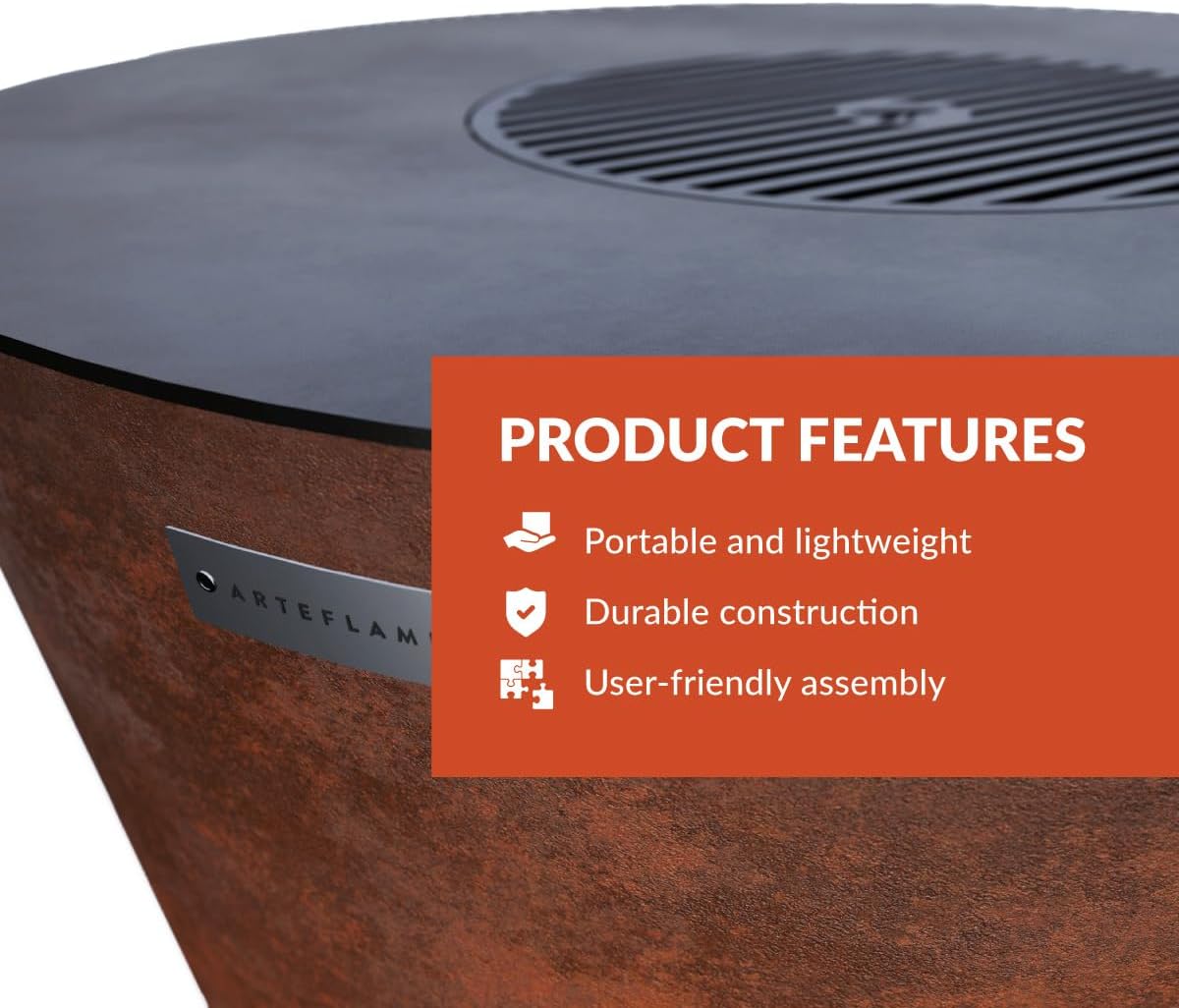 ARTEFLAME Charcoal BBQ Grill, Griddle, and Fire Pit Bundle | Gourmet Outdoor Cooking Essentials | Steakhouse Searing Set (40